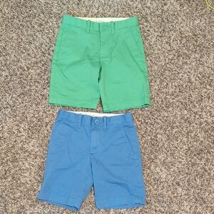 NWOT Crewcuts Green and Blue Flat Front Shorts